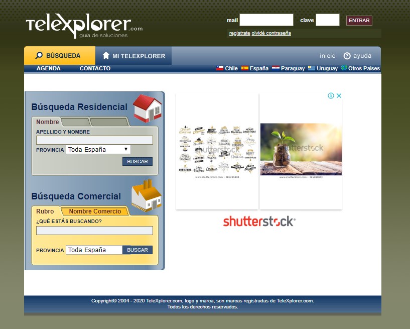 búsqueda de telefono en internet en telexplorer