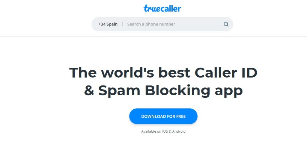 trucaller para averiguar quien te llama en oculto