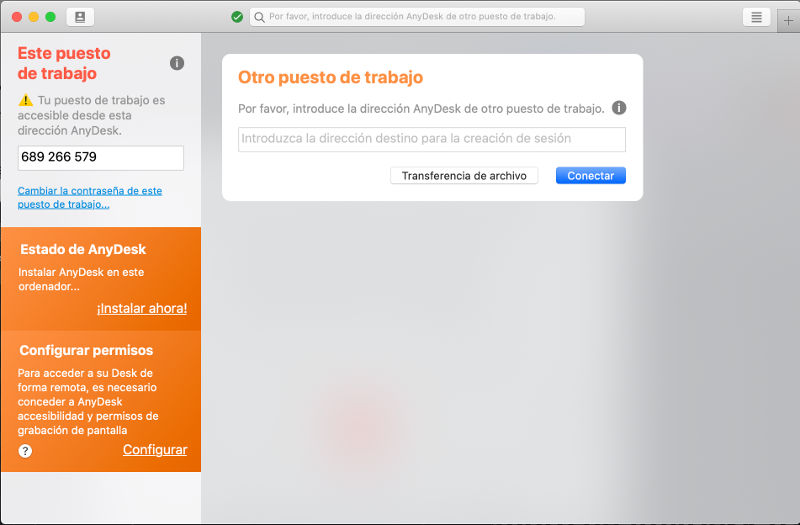 interfaz de anydesk
