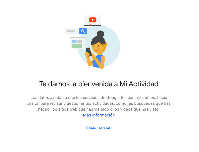 configuracion de mi actividad en Google