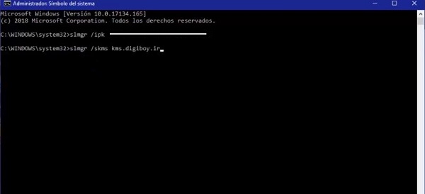 Activar windows 10 con CDM (paso 3)