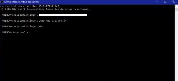 Activar windows 10 con CDM (paso 4)