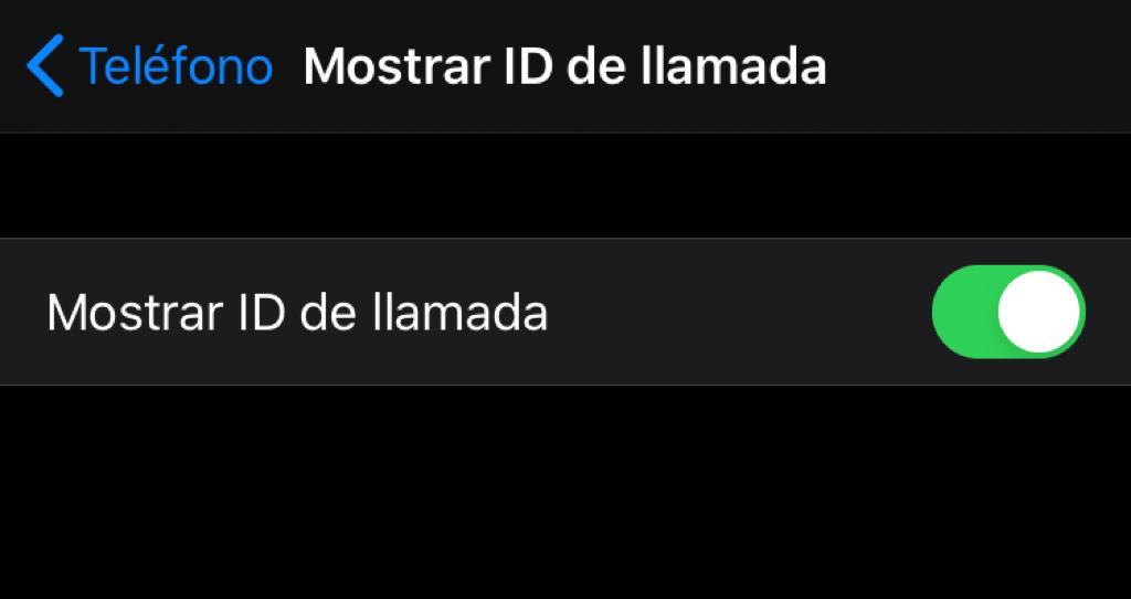 mostrar ocultar id de llamada en iphone