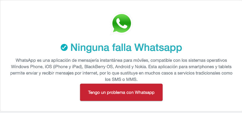 whatsapp esta caido