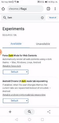 Force Dark Mode For Chrome Flags