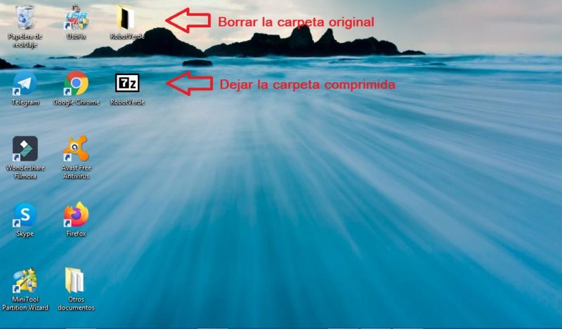 Cómo crear una carpeta comprimida y con contraseña