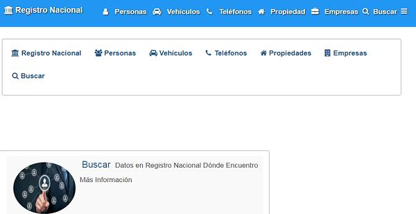 Registro nacional- buscador de personas