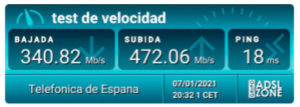 test de velocidad de internet