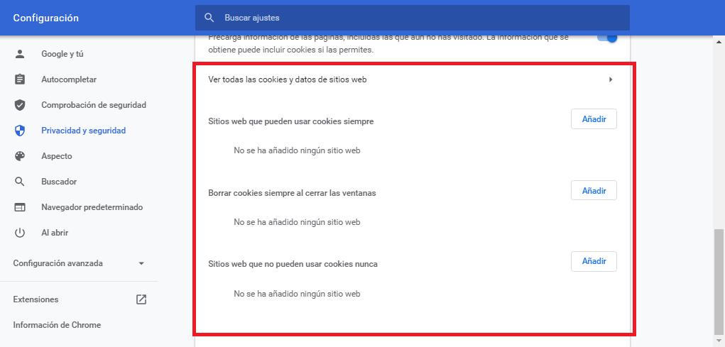 Añadir URL de un sitio web