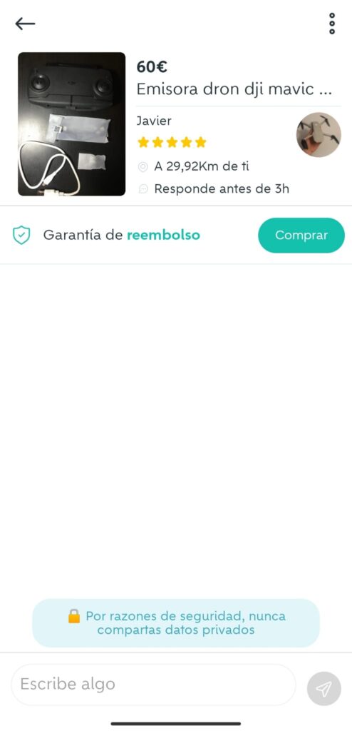 chat de wallapop