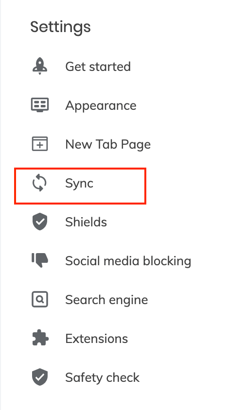 Sincronizar brave entre dispositivos