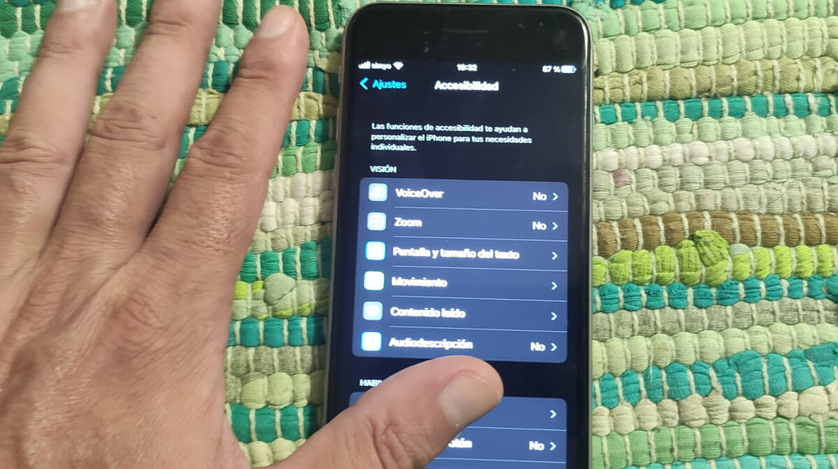 activar modo zurdo en android iphone