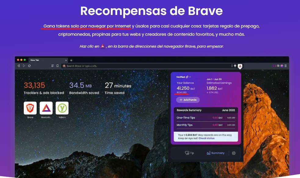 Ganar btc por navegar en la web