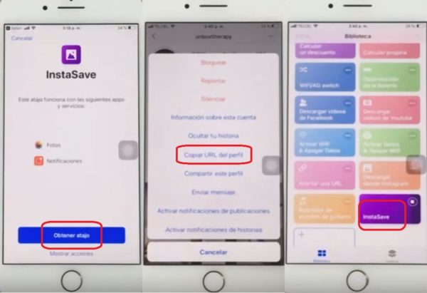 Pasos para descargar historias de Instagram con Atajos