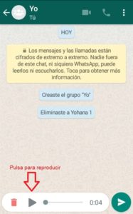 Cómo oír una nota de voz antes de enviarla