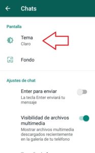 Cómo elegir el modo oscuro en Whatsapp