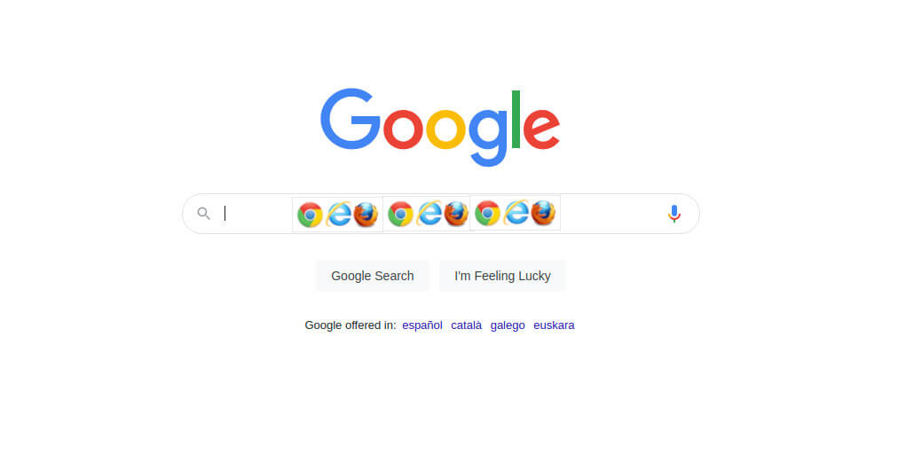 google como pagina por defecto en chrome, safari, firefox y microsoft edge