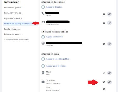 ocultar fecha de cumpleaños en facebook